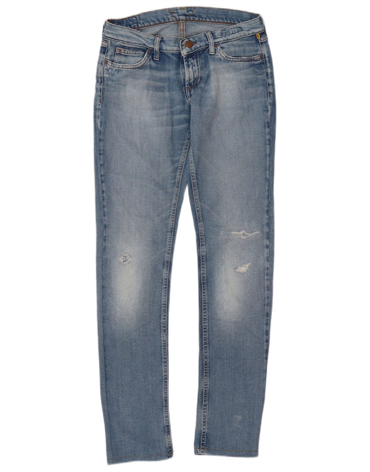 Meltin' Pot Jeans ajustados desgastados para mujer W27 L34 Azul
