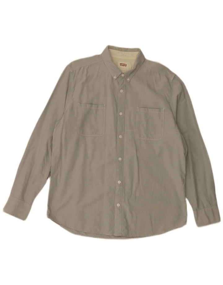 Camisa Levi's Hombre XL Gris Algodón