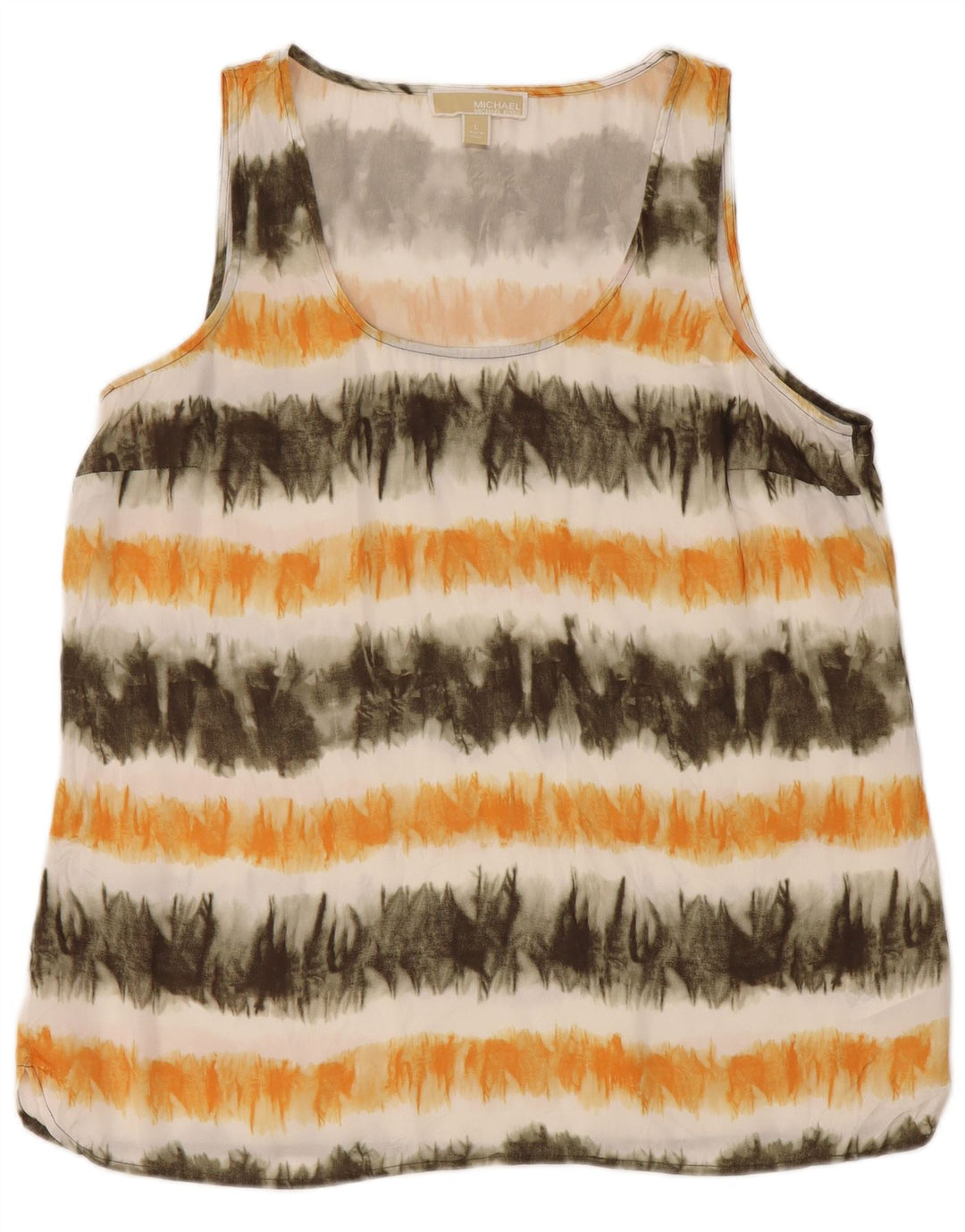 MICHAEL KORS Chaleco para mujer Top UK 16 Grande Multicolor Tie Dye Poliéster
