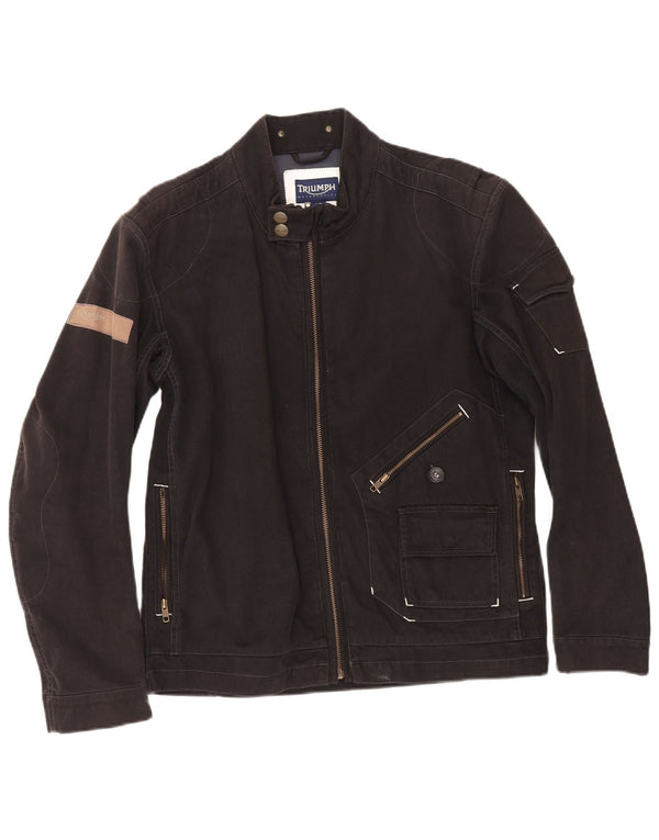 Triumph Mens Racer Chaqueta IT 50 Grande Negro