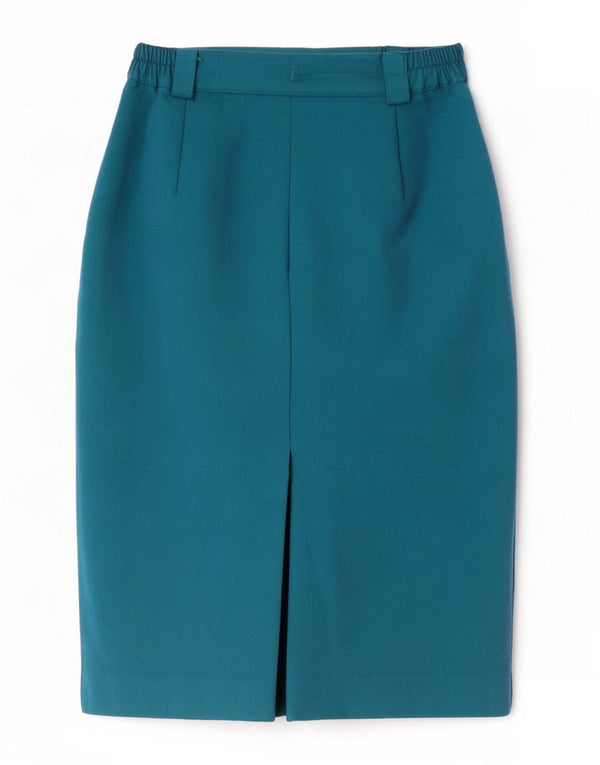 Falda recta vintage para mujer W24 XS espiga azul