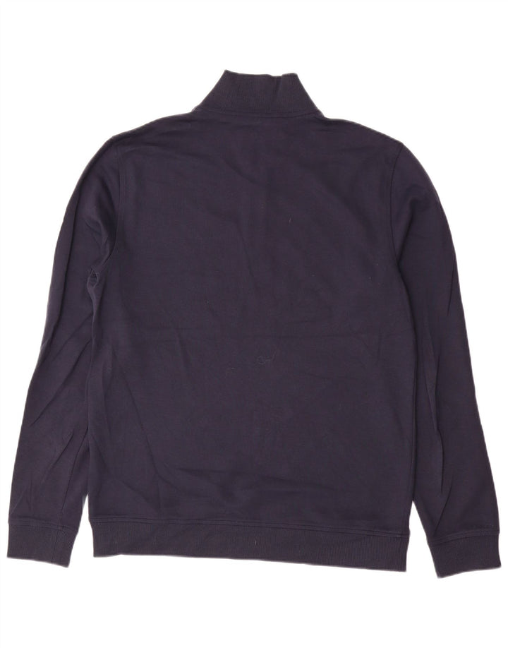 Ted Baker - Sudadera con cuello y cremallera para hombre, talla 3, algodón azul marino mediano