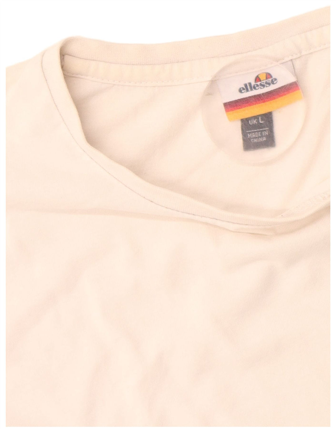 Ellesse - Camiseta gráfica para hombre, talla grande, algodón blanco