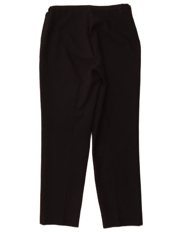 BENETTON Pantalones casuales cónicos para mujer IT 44 Medium W30 L27 Negro