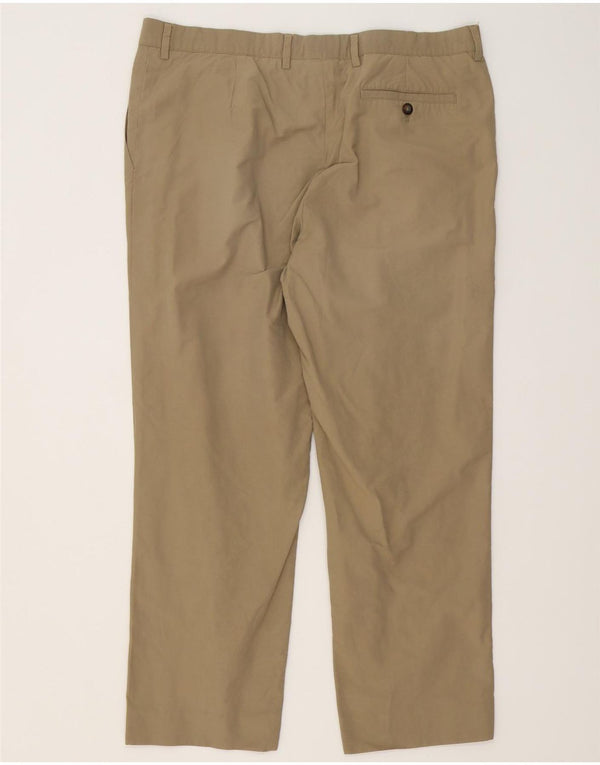 Burberry Pantalón de traje con pinzas para hombre IT 50 Large W36 L27 Algodón beige