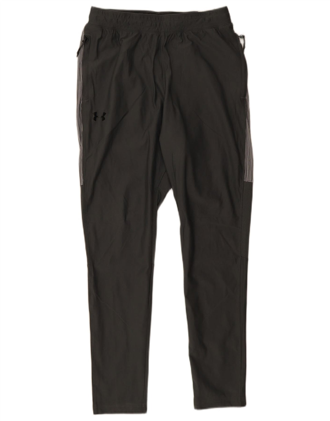 Under Armour Pantalón de chándal ajustado gris medio con rayas diplomáticas