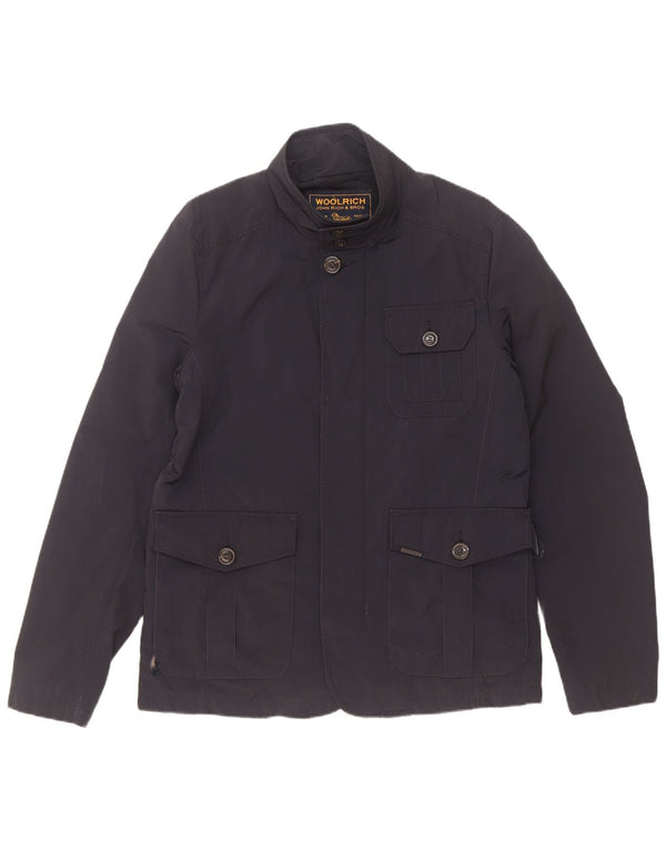 Woolrich Chaqueta utilitaria para hombre UK 38 Mediana Azul marino Poliéster