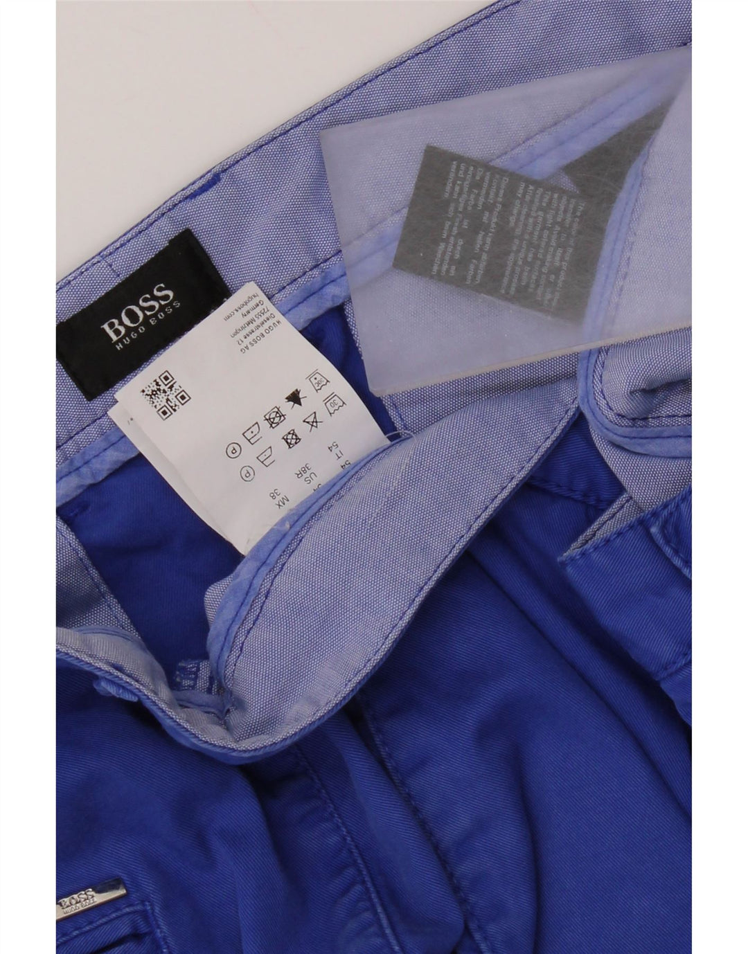 Pantalones cortos chinos Hugo Boss para hombre W38 XL Algodón azul