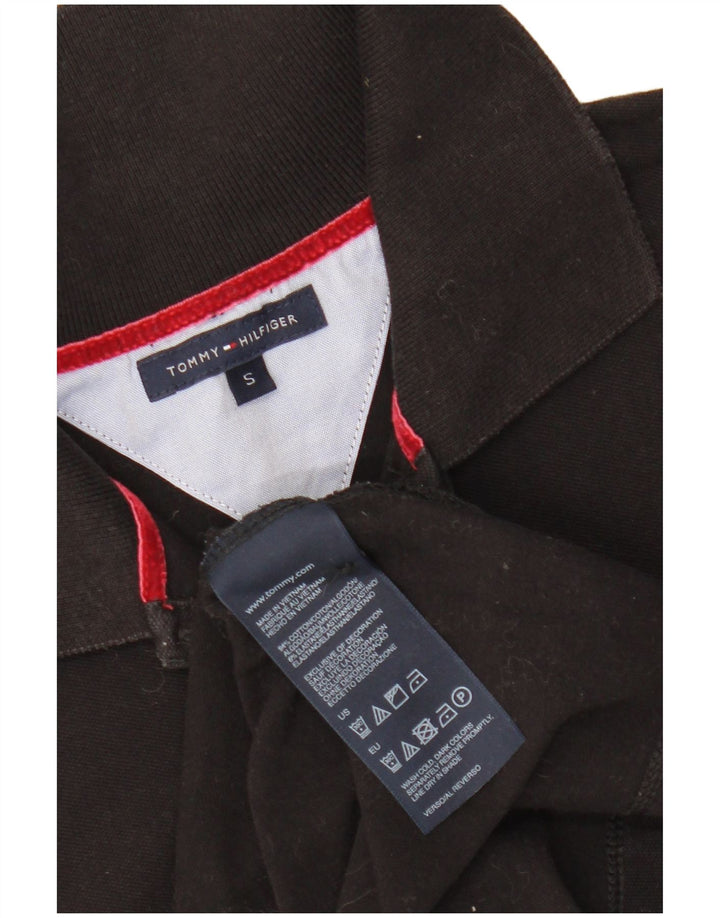 TOMMY HILFIGER Polo para mujer UK 8 Small Algodón negro
