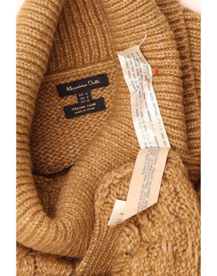Massimo Dutti Jersey de cuello vuelto para mujer UK 44 Acrílico marrón medio
