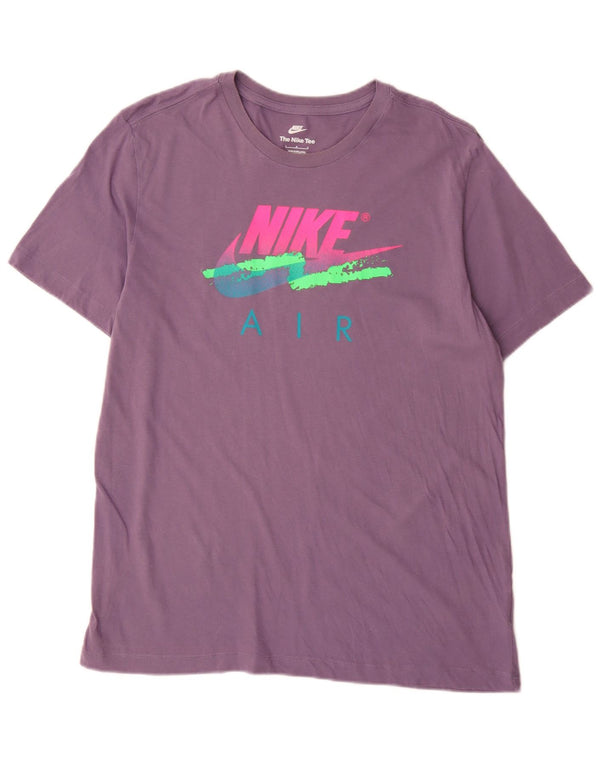 Nike Camiseta gráfica para hombre Top grande de algodón morado