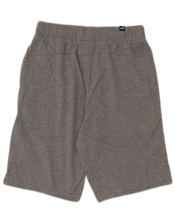 Puma Pantalones cortos deportivos para hombre de algodón moteado gris pequeño