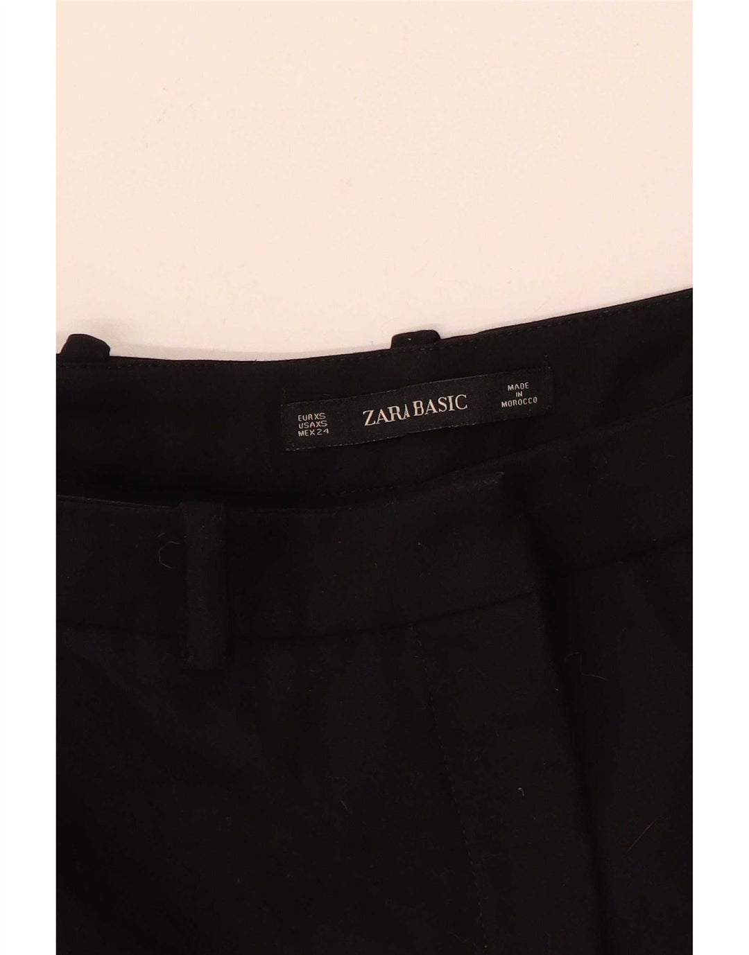 Zara Mujer Pantalones Cortos Chinos XS W24 Negro