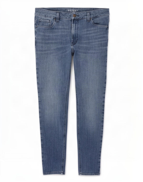 Marks & Spencer Jeans ajustados de cintura alta para mujer UK 46 Large W32 L26 Azul