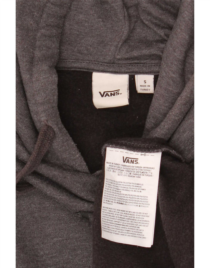 Vans Hombre Sudadera Con Capucha Gráfica Jersey Pequeño Gris Algodón