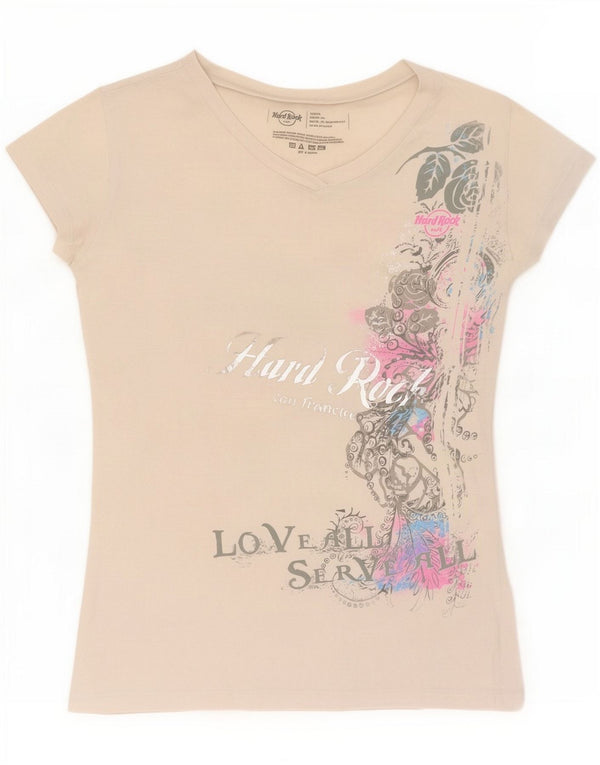 Hard Rock Cafe Mujer San Francisco Camiseta gráfica Top UK 10 Small White