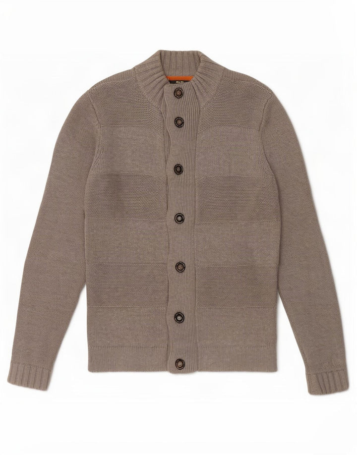 Jack & Jones Hombre Cárdigan De Algodón A Rayas Gris Medio