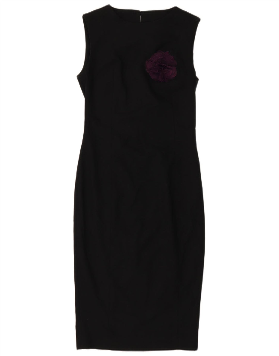 ZARA Vestido tubo sin mangas para mujer UK 4 XS Poliéster floral negro