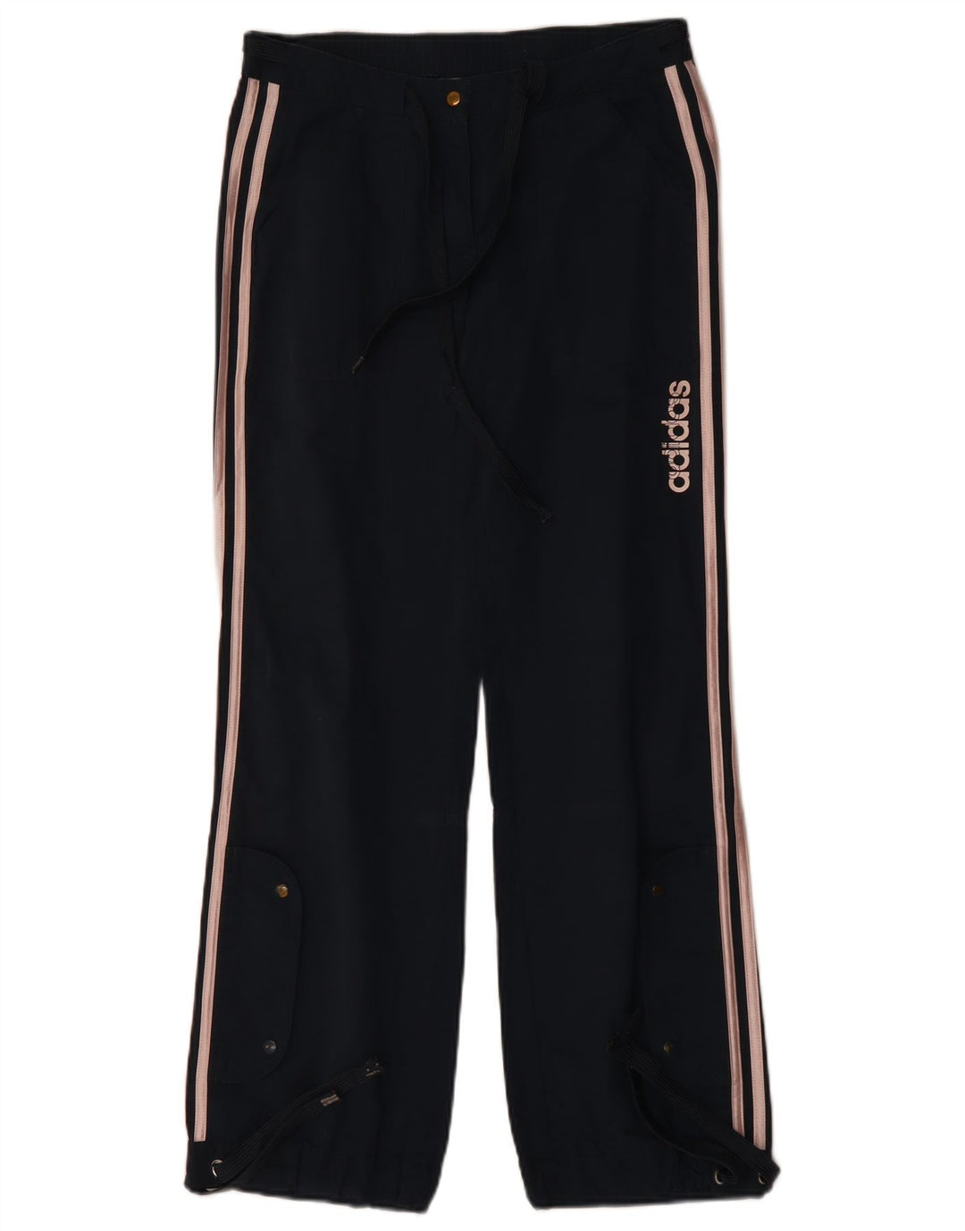 Adidas Pantalones casuales rectos para mujer UK 8 Small W30 L30 Azul marino Algodón
