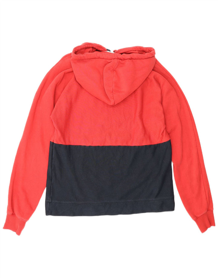 CHAMPION Jersey con capucha gráfico para mujer Reino Unido 40 Grande Rojo Colorblock