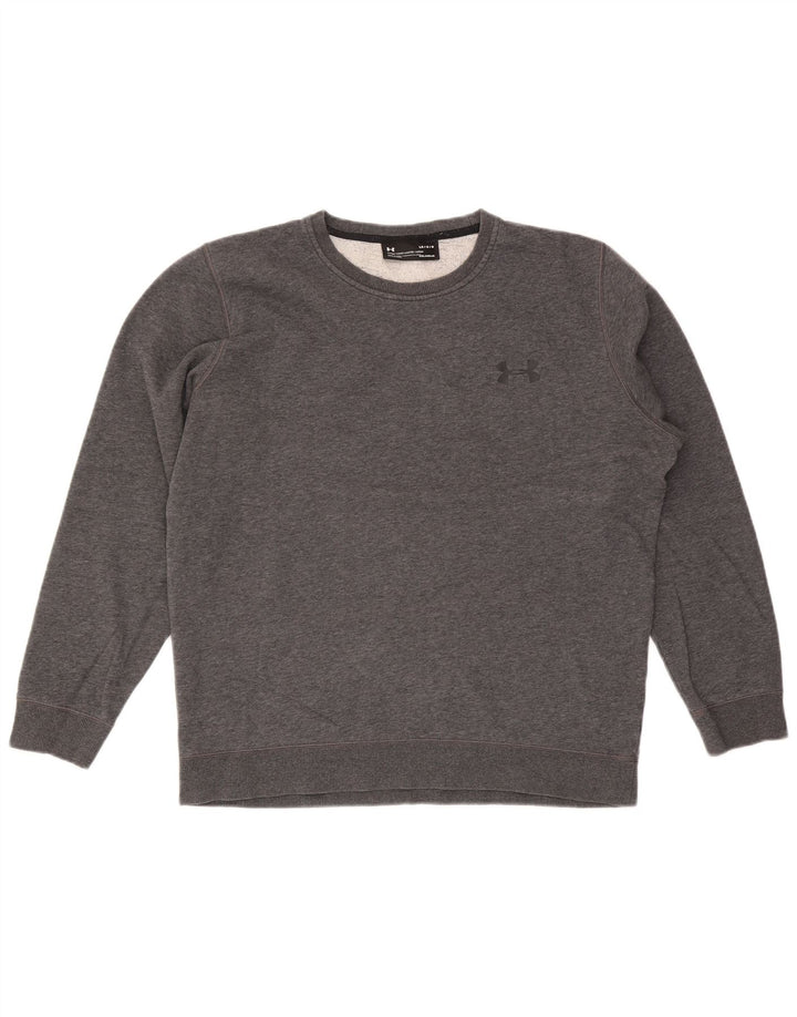 Under Armour Cold Gear Sudadera tipo jersey para hombre, talla grande, gris moteado