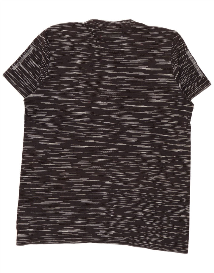 Camiseta ADIDAS Hombre Top Medium Negro Rayas Algodón