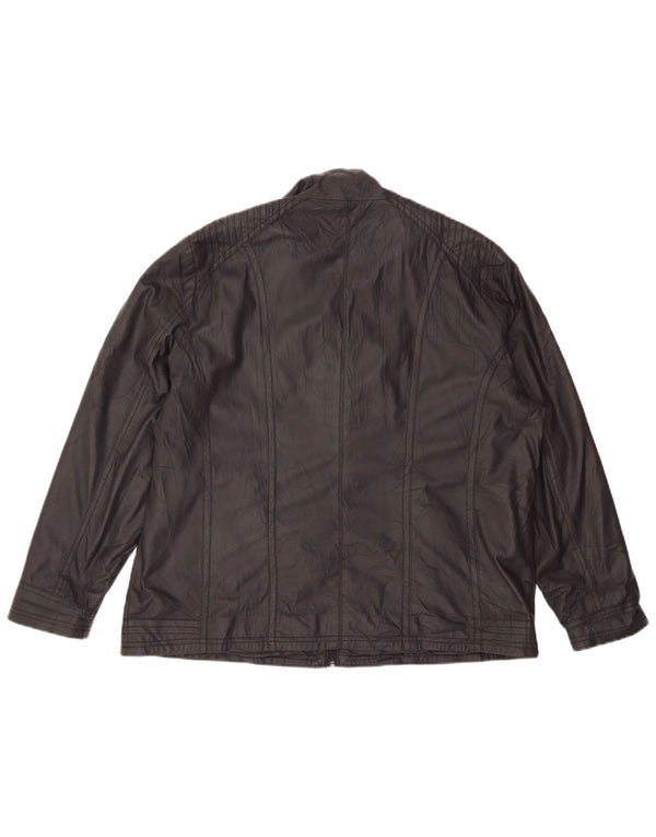 Chaqueta vintage de piel sintética para hombre IT 48 Poliéster negro medio