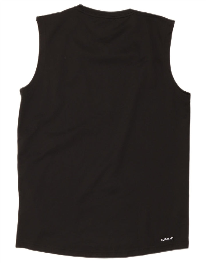 Adidas Hombre Aeroready Chaleco Top Medio Negro Poliéster