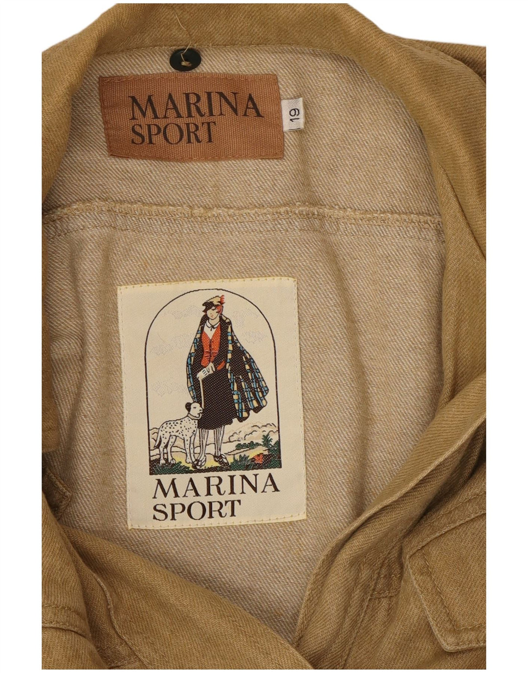 Marina Sport Chaqueta vaquera extragrande para mujer Talla 19 Algodón caqui pequeño