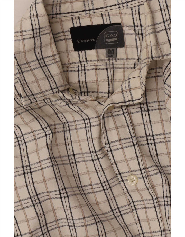 Camisa Gas Hombre Mediana Cuadros Blancos