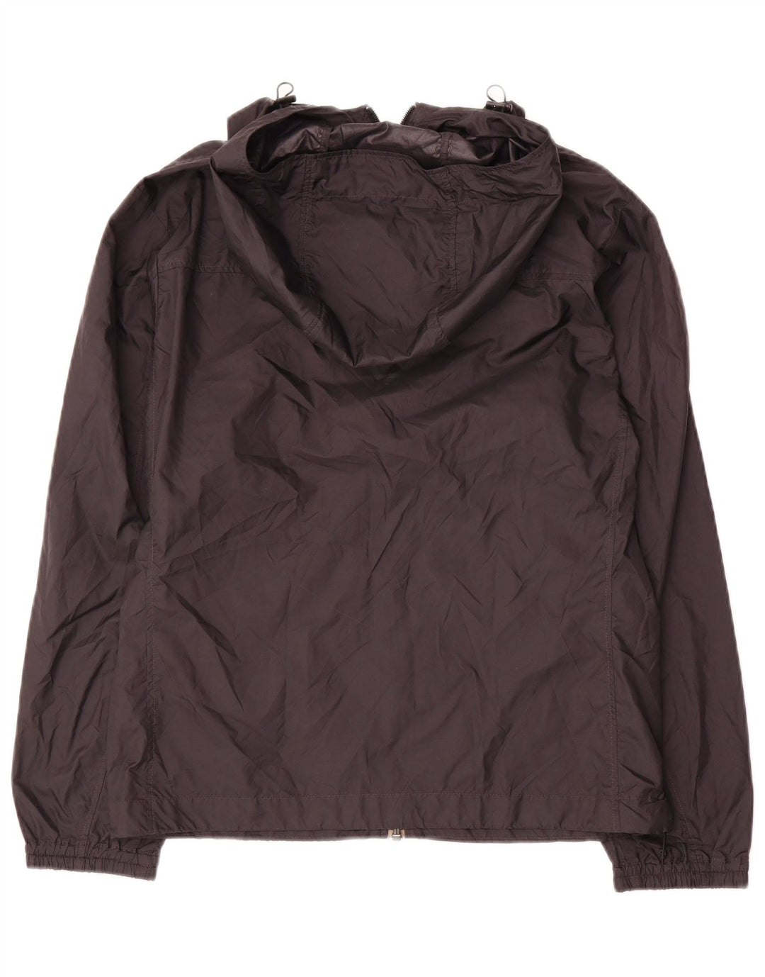 Uniqlo Chaqueta impermeable con capucha para mujer UK 10 Small Poliéster negro