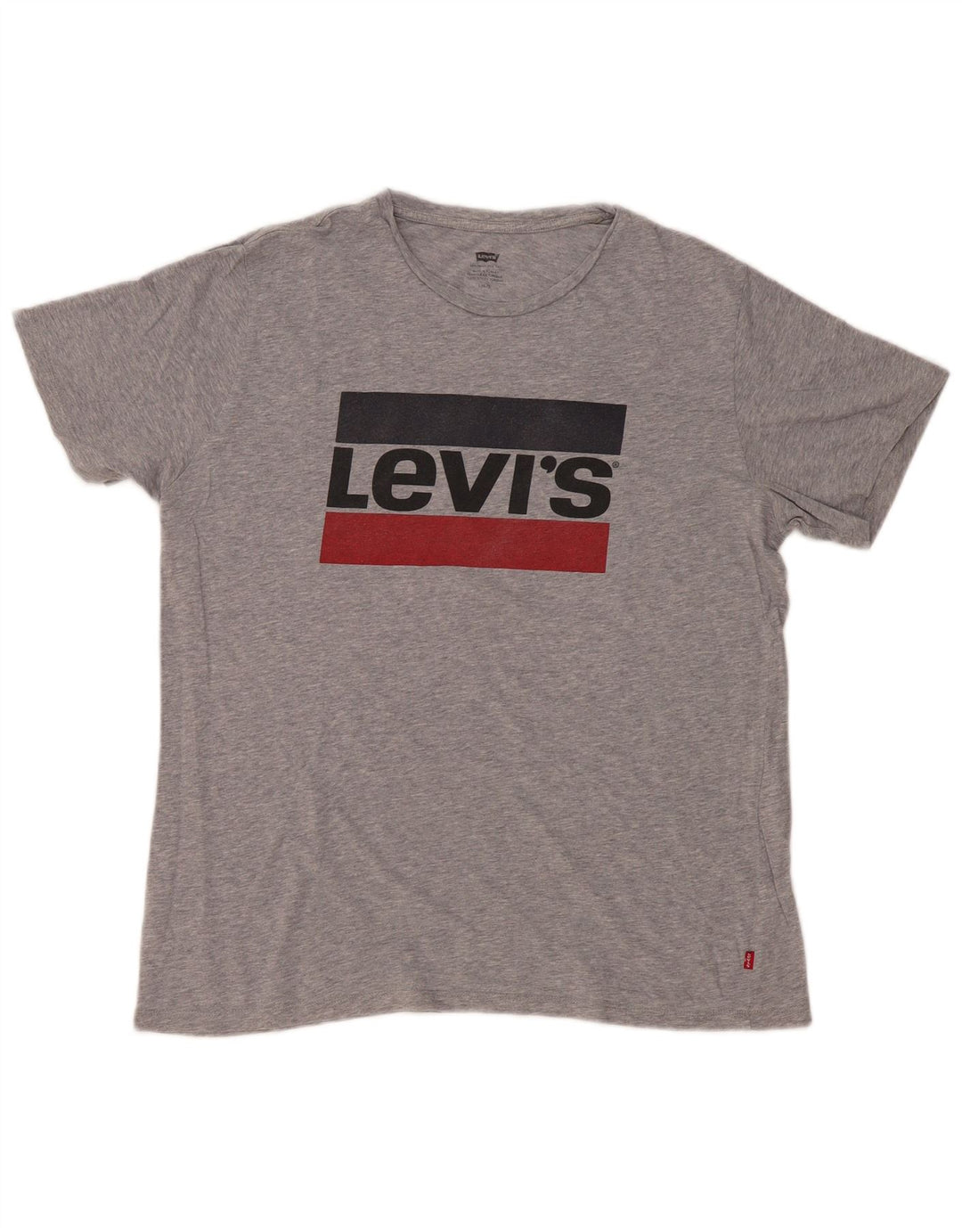 Levi's Camiseta gráfica para hombre Top grande gris moteado