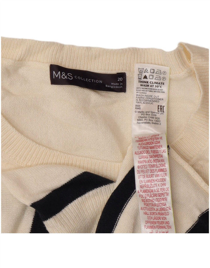 Marks & Spencer Jersey de Cuello Redondo para Mujer UK 20 2XL Multicolor