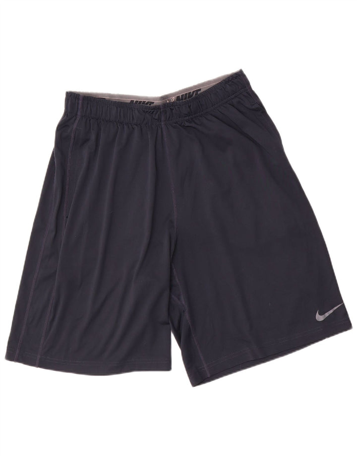 Pantalones cortos deportivos Nike Dri Fit para hombre Poliéster azul marino mediano