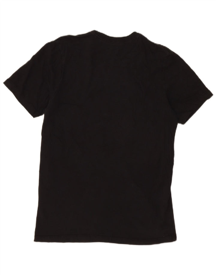 Nike Camiseta gráfica para hombre Top mediano negro de algodón con bloques de color