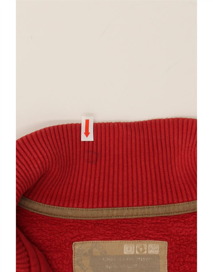 CHAMPION Mens Zip Neck Jumper Sweater 2XL Red Vintage Champion and Second-Hand Champion from Messina Hembry 