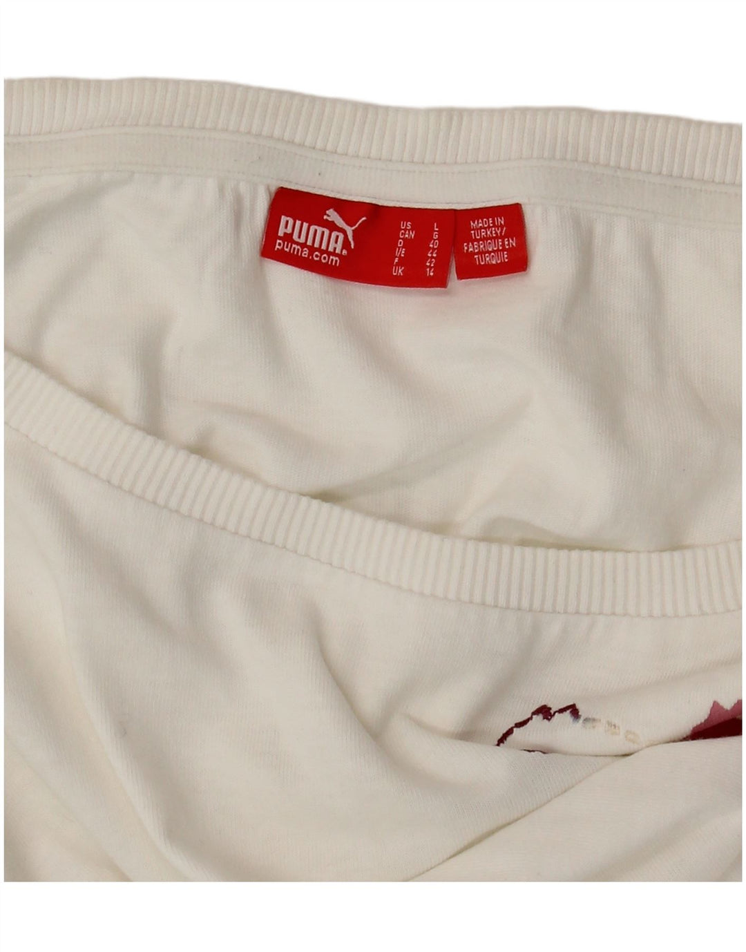 PUMA Camiseta gráfica para mujer UK 40 Medium White