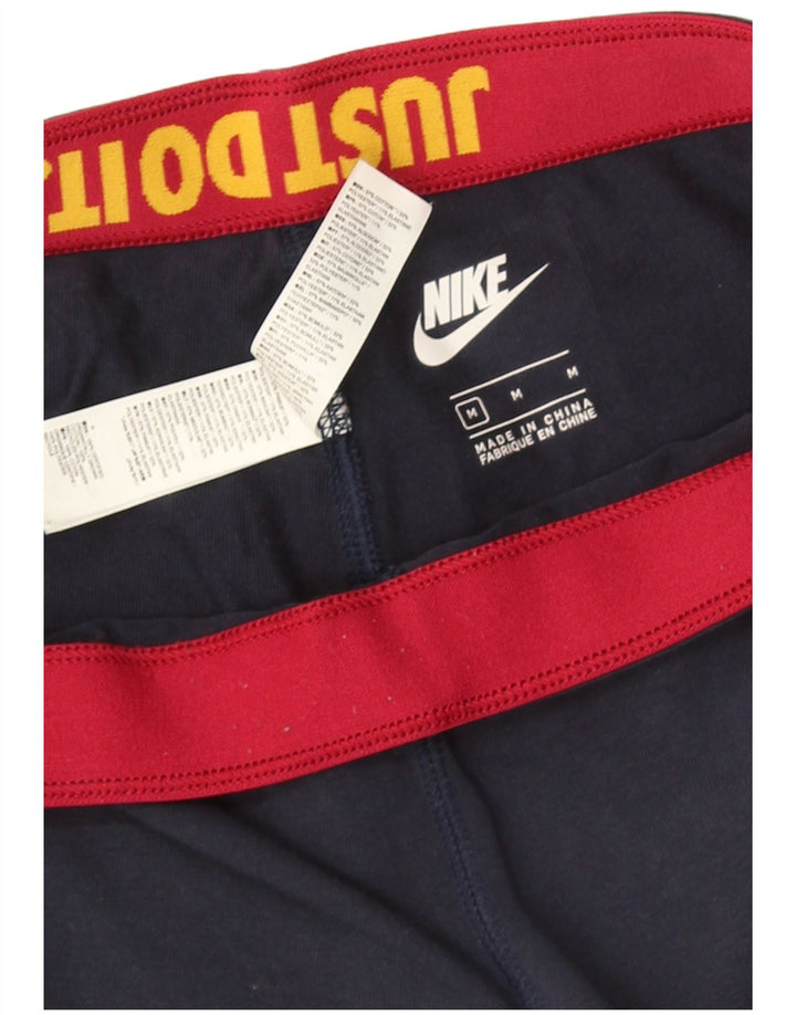 NIKE Leggings gráficos para mujer UK 40 Mediano Azul marino Algodón