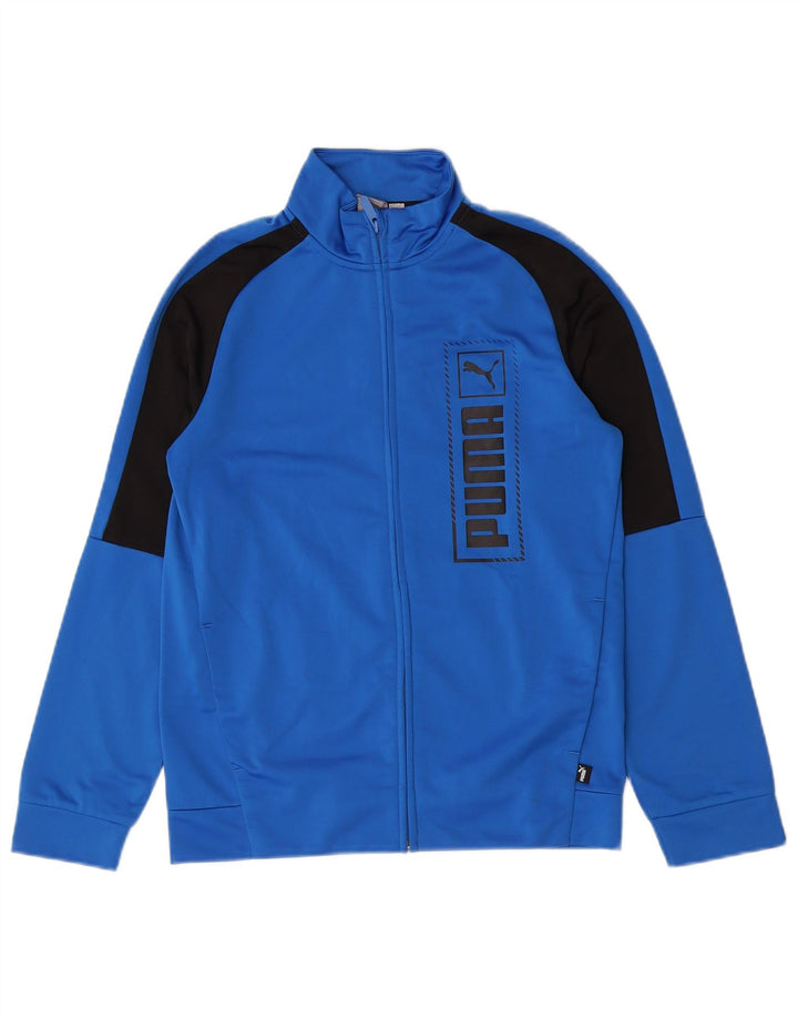 Puma - Chaqueta de chándal con gráfico para niños, 13-14 años, color azul