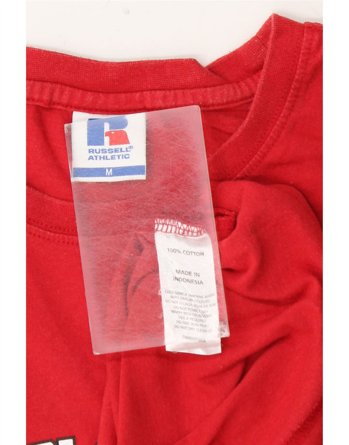 RUSSELL ATHLETIC Camiseta gráfica para hombre Top Medium Red Cotton