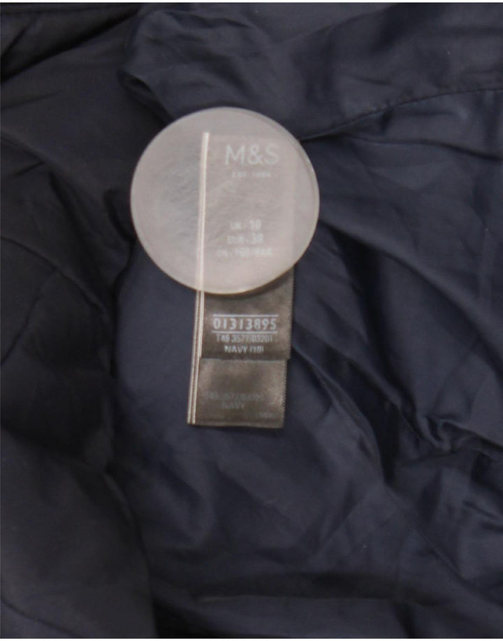 Marks & Spencer Chaqueta acolchada acolchada para mujer UK 10 Small Azul marino