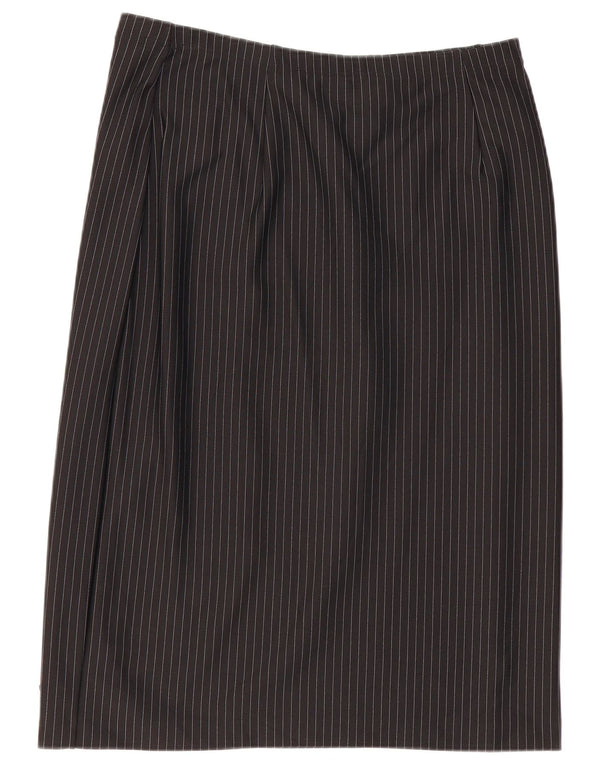 Falda lápiz para mujer Marks & Spencer UK 40 XL W36 Poliamida a rayas negras