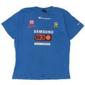 CHAMPION Camiseta gráfica para hombre Top grande de algodón azul