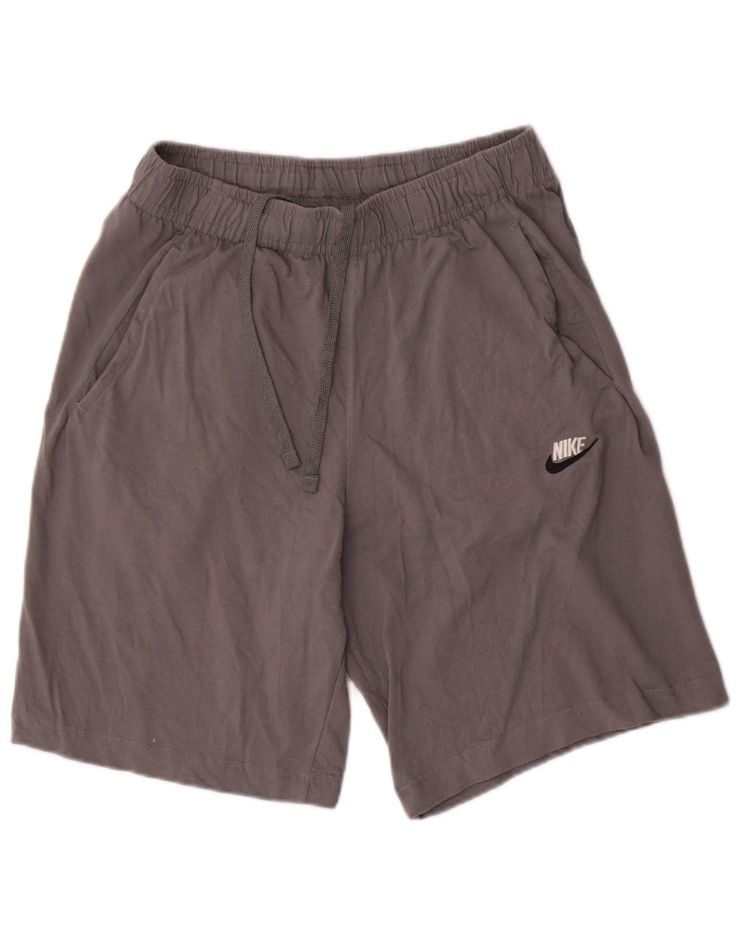 Pantalones cortos deportivos Nike para hombre de algodón gris medio