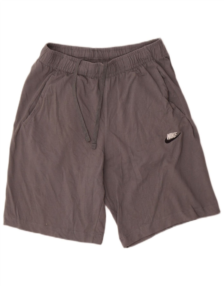Pantalones cortos deportivos Nike para hombre de algodón gris medio