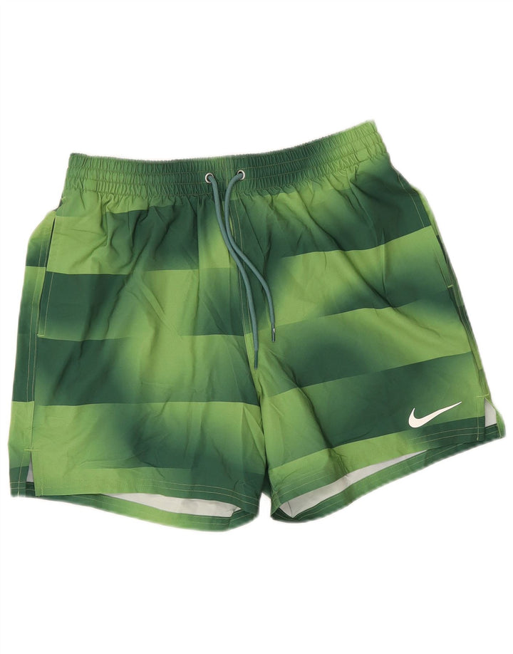 Pantalones cortos deportivos Nike para hombre Poliéster a rayas verde medio