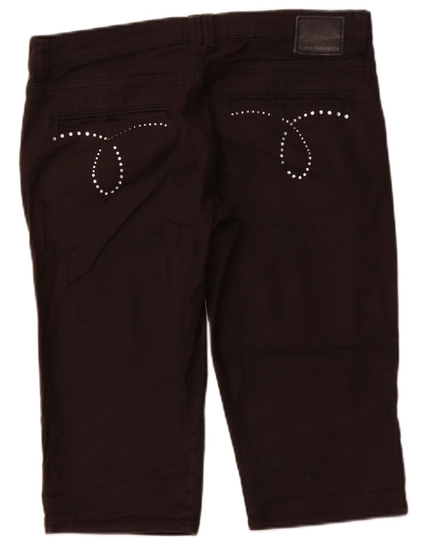 Bermudas Calvin Klein Mujer W31 Algodón Marrón Medio
