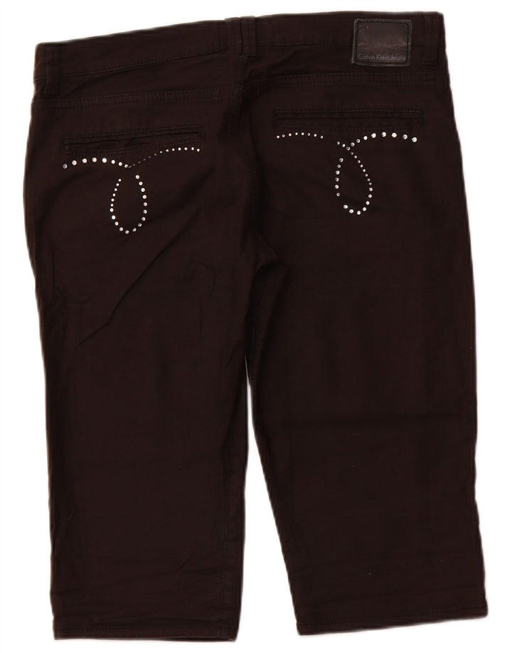 Bermudas Calvin Klein Mujer W31 Algodón Marrón Medio