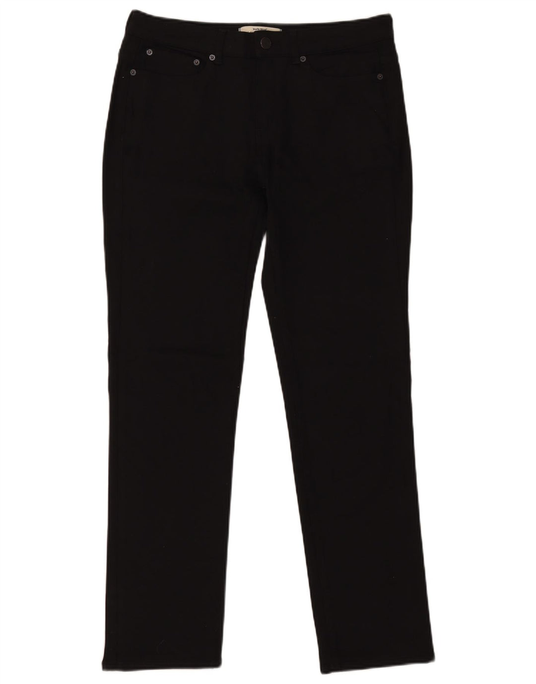 WHITE STUFF Pantalones casuales rectos para mujer UK 12 Medium W32 L30 Negro