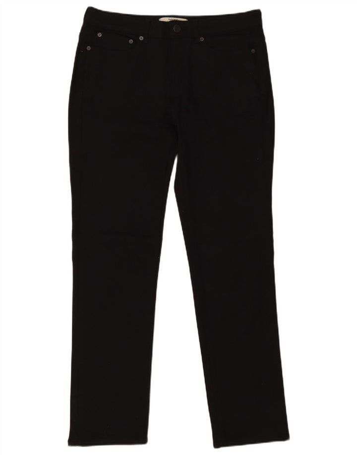 WHITE STUFF Pantalones casuales rectos para mujer UK 12 Medium W32 L30 Negro